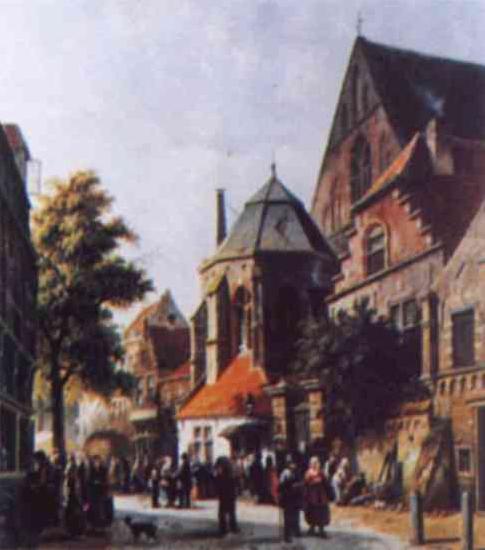 Adrianus Eversen A Dutch Market Scene 3